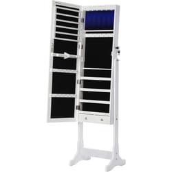 Songmics - Armoire à bijoux armoire de rangement sur pieds avec serrure et led