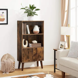 Bibliothèque, Étagère à 6 niveau, Meuble de rangement, Cloison Séparateur, pour Salon, Chambre, Bureau, Style Moderne, Marron Rustique - Vasagle