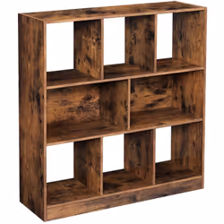 Description générale Cette bibliothèque moderne en bois, avec un fini marron rustique, allie style et fonctionnalité pour org ...