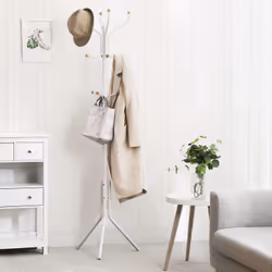Songmics RCR19W porte-manteaux Colonne 8 crochet(s) Blanc
