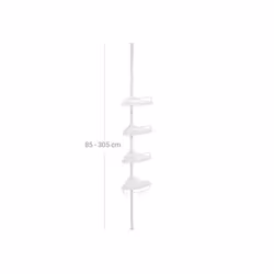 Songmics BCB001A étagère murale de salle de bain Plastique, Acier - Vue supplémentaire 5