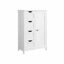 Vasagle LHC41W, 1 portes(s), 2 étagères, Blanc, Panneau de fibres de densité moyenne (MDF), Blanc, Panneau de fibres à densit ...