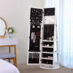 Songmics Armoire à bijoux pivotante
