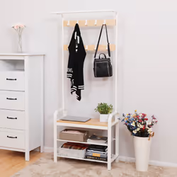 Vasagle HSR40W porte-manteaux Colonne 9 crochet(s) Blanc
