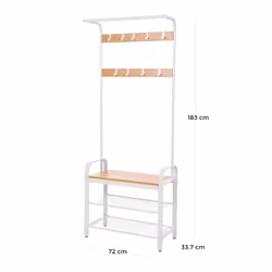 Vasagle HSR40W porte-manteaux Colonne 9 crochet(s) Blanc