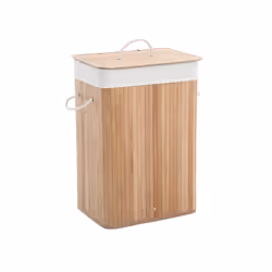 Songmics LCB10Y panier à linge Rectangulaire Bambou Bois