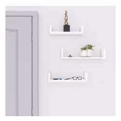 Songmics UKLWS40WT Tablette flottante Mural Panneaux MDF Blanc