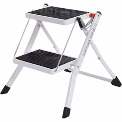 Description générale Cet escabeau pliable à 2 niveaux est conçu pour allier stabilité et sécurité. Fabriqué en acier robuste, ...