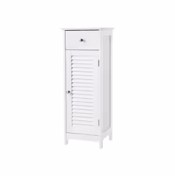 Vasagle BBC43WT, 1 portes(s), Blanc, Panneau de fibres de densité moyenne (MDF), Blanc, Porte à charnière, Blanc