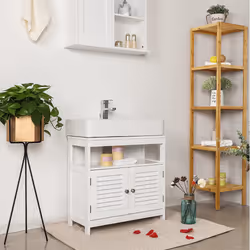 Vasagle BBC02WT miroir de salle de bain et armoire de rangement pour évier