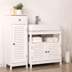 Vasagle BBC02WT miroir de salle de bain et armoire de rangement pour évier - Vue supplémentaire 4