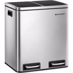 Description générale Cette poubelle à double compartiment de 30L (2 x 15L) est idéale pour faciliter le tri des déchets tout ...