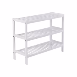 Songmics LBS13W, Ouvert, Blanc, Bambou, 3,4 kg