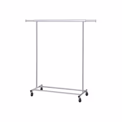 Songmics Portant vêtements charge 90 kg, Colonne, Fer, Argent, Chrome, 90 kg, 40 cm