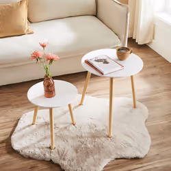 Style scandinave – Son design allie la couleur blanc clair à la couleur du bois, apporte une atmosphère naturelle et une ambi ...