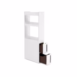 Songmics KFR06WT, Etagère d'angle, Autonome, Polypropylène (PP), Blanc, Salle de bains, Cuisine, Placard, 3 étagères