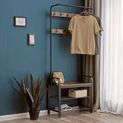 Vasagle HSR40B porte-manteaux Colonne 9 crochet(s) Noir
