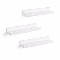 Songmics UKLWS38WT, Tablette flottante, Mural, Panneaux MDF, Blanc, Universel, 5 kg