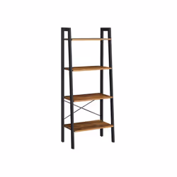 Vasagle LLS44X, Etagère, Colonne, Armoire murale, 4 étagères, Noir, Acier