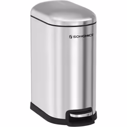 DÉTAILS: 1. METTEZ L’ACCENT SUR ESPACE PROPRE : L’apparence ingénieuse et la fabrication en inox, la poubelle de 10L est une  ...