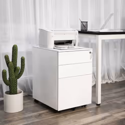 Songmics Caisson 3 tiroirs blanc