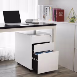 Songmics Caisson 3 tiroirs blanc - Vue supplémentaire 4