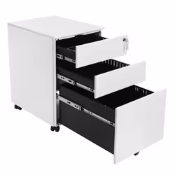 Songmics Caisson 3 tiroirs blanc - Vue supplémentaire 6