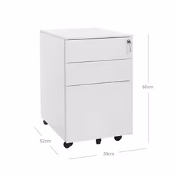 Songmics Caisson 3 tiroirs blanc - Vue supplémentaire 8