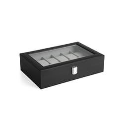 Songmics Boîte montres 12 cases noir