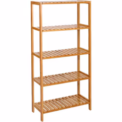 Description générale Transformez votre espace avec cette étagère en bambou à 5 niveaux, conçue pour offrir un rangement à la ...