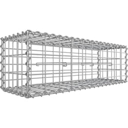 Songmics - Gabion pour Pierre, 100 x 30 x 30cm, cloture gabion, Cage en Métal, Panier à Pierre, Maille 5 x 10 cm, Galvanisé, Mur, Paterre, Décoration