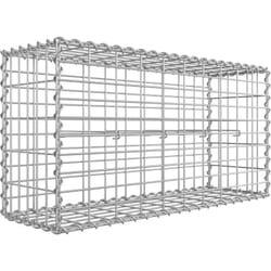 Songmics - Gabion pour Pierre GGB153 - Argent - 100 x 50 x 30cm - Clôture gabion - Cage en métal - Panier à Pierre - Décoration de Jardin