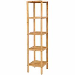 Caractéristiques produits : 5 tablettes. Peut convenir pour une salle de bain, une cuisine ou un salon. En bambou. Dimensions ...