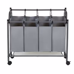 Songmics LSF005GS, 140 L, Rectangulaire, Nylon, Polyester, Acier, Gris, 385 mm, 875 mm