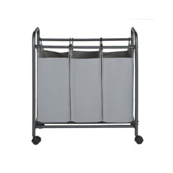 Songmics LSF003GS panier à linge 132 L Rectangulaire Nylon, Polyester, Acier Gris