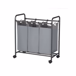 Songmics LSF003GS panier à linge 132 L Rectangulaire Nylon, Polyester, Acier Gris
