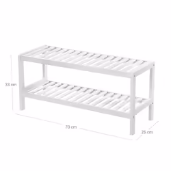 Songmics LBS02WT Organisateur pour chaussures Ouvert Blanc - Vue supplémentaire 6