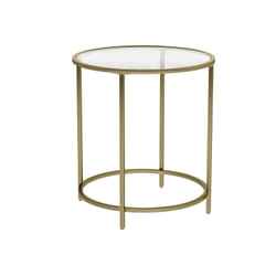 Vasagle LGT20G Table à café, latérale et de salon Table basse Forme arrondie 4 pieds