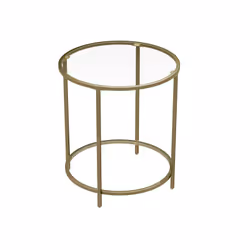 Vasagle LGT20G Table à café, latérale et de salon Table basse Forme arrondie 4 pieds - Vue supplémentaire 6