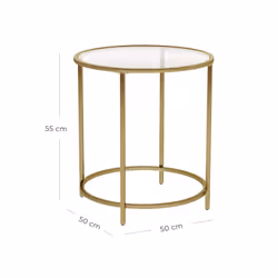 Vasagle LGT20G Table à café, latérale et de salon Table basse Forme arrondie 4 pieds - Vue supplémentaire 7
