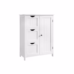 Vasagle UBBC49WT, Blanc, Sur pied, 1 portes(s), Porte à charnière, 300 mm, 600 mm