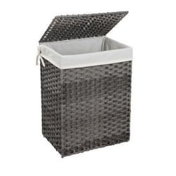 Songmics Panier à linge tissé gris