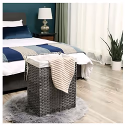Songmics Panier à linge tissé gris - Vue supplémentaire 4