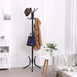 Songmics RCR17B porte-manteaux Colonne 8 crochet(s) Noir