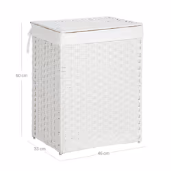 Songmics LCB51WT panier à linge Rectangulaire Blanc - Vue supplémentaire 7