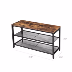 Vasagle ULBS74X Etagère modulable Autonome Tableau à particules, Acier Noir, Marron - Vue supplémentaire 6