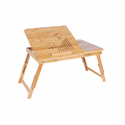 Songmics Table de lit réglable PC portable, Supports de Laptop, En bois, Bois, 550 mm, 350 mm, 290 mm