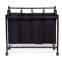Songmics LSF005 panier à linge 140 L Rectangulaire Fer, Polyester Noir - Vue supplémentaire 3