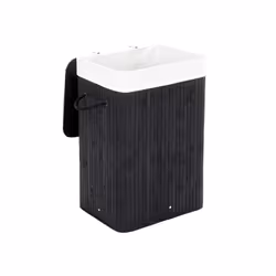 Songmics LCB10B, 72 L, Rectangulaire, Bambou, Noir, Noir, 400 mm