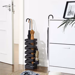Songmics LUC16B Porte-parapluies Métal Noir